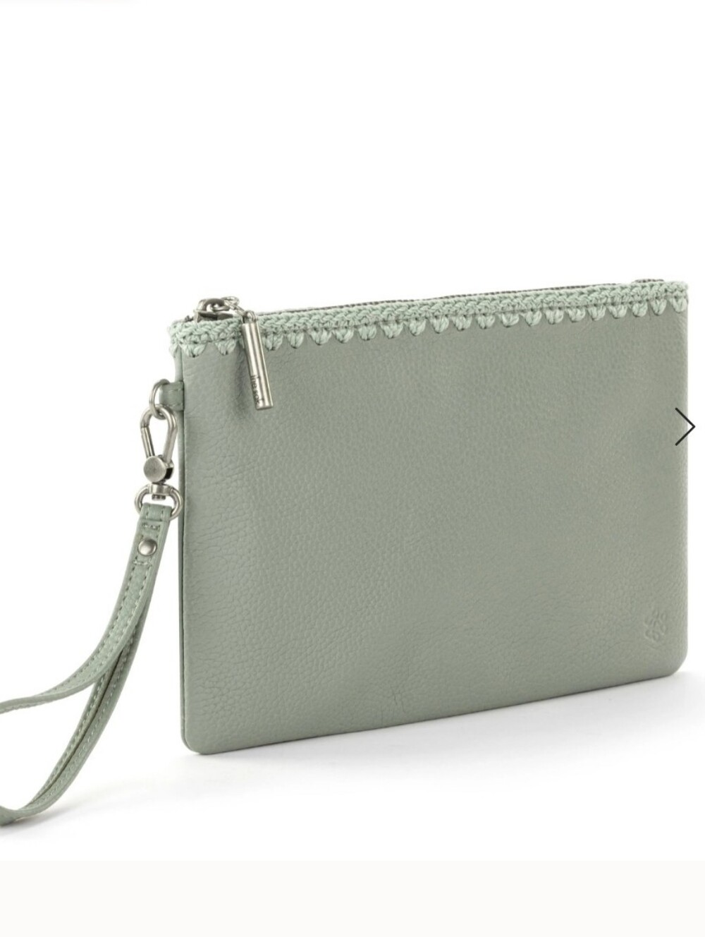 The Sak Vita Leather Wristlet Wallet Meadow Green NWT Zip Clutch
